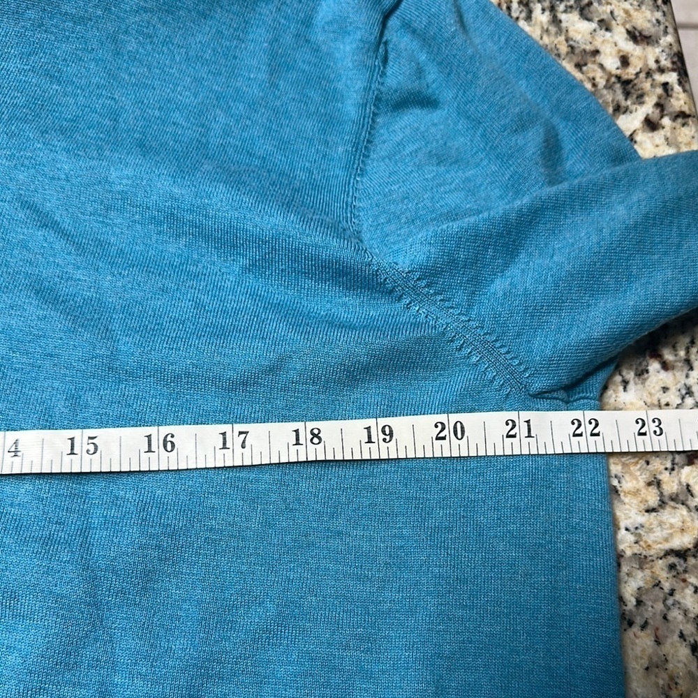 Brooks Brothers 100% Supima Cotton Sweater Teal Blue Mens XL Natural Fibers - Picture 5 of 8